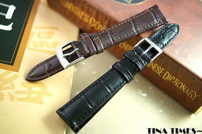 TINA TIMES~GISELLE美洲短吻鱷魚紋小牛皮腰身錶帶 18x14稀有規格 頂級錶款專用尺寸