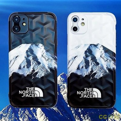 iPhone12手機殼 潮殼 The North Face 北面 雪山 iPhone11手機殼 iPhoneXR XS-MIKI精品