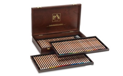 【品 · 創藝】精品美術-瑞士CARAN D'ACHE卡達 極致專家級油性色鉛筆 #6901 精緻木盒組-80+4色