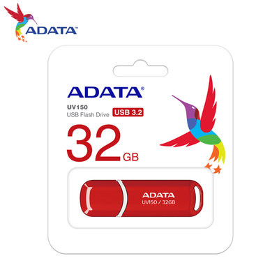 威剛 ADATA【32GB】紅色 USB 3.2 高速隨身碟 UV150 (AD-UV150-R-32G)