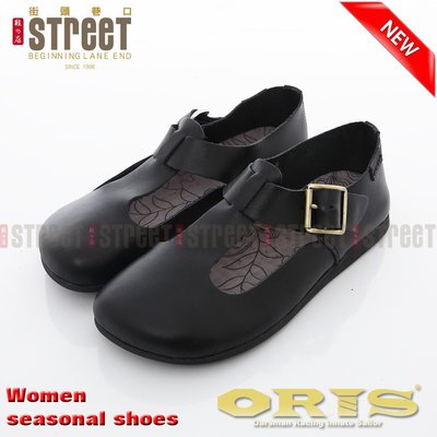 【街頭巷口 Street】 ORIS 女款 荷蘭風格 舒適 透氣 娃娃鞋 休閒鞋 S71201 黑色