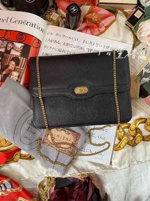 Dior vintage 古董荔枝皮包/信封包/黑金蜂巢系列/近新品