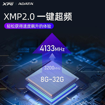 威剛D50 DDR4 8G/16G/32G電競RGB燈條3200/3600MHz桌機機電腦記憶體