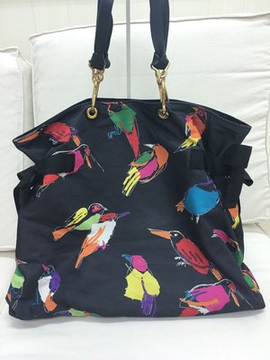 米蘭名品～Marc Jacobs 限量彩色鳥尼龍側背包