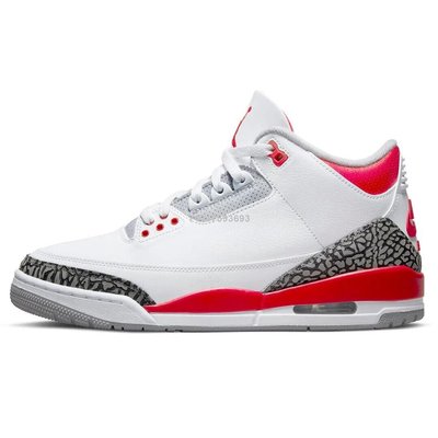 Air Jordan 3 Retro 喬丹白紅爆裂紋經典籃球鞋DN3707-160男女鞋