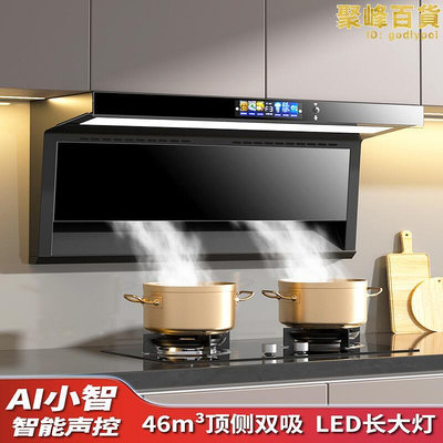 雲大吸力抽油機家用廚房自動清洗7字型頂側雙吸油機