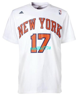 ADIDAS LINSANITY JEREMY LIN NEW YORK KNICKS林來瘋林書豪17紐約尼克隊T恤球衣T SHIRT