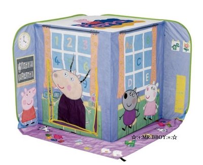 ☆:+:MR.BBOY:+:☆ 粉紅豬小妹 Peppa Pig 佩佩豬上學去 兒童3D遊戲折疊帳篷、球池屋、玩具屋