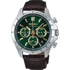 SEIKO WATCH全新現貨宇宙軌跡三眼皮革腕錶/綠x深棕(SBTR017_M)日本限定SPIRIT系列 Dayton