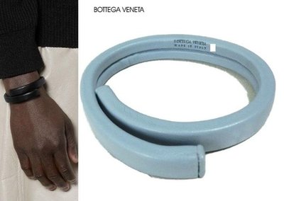 Bottega Veneta 限量新款2用全羊皮手環 冰藍色（L） 義大利製 bv hermes lv prada