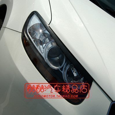 12-06Hyundai現代新 Santa Fe 專用碳纖維燈眉裝飾貼 韓國進口汽車內飾改裝飾品 高品質