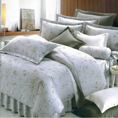 百分百精梳棉雙人床包被套四件組-奇花異卉-台灣製 Homian 賀眠寢飾