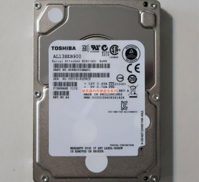 Toshiba東芝浪潮900G SAS 2.5 10K 12G 64M AL13SEB900伺服器硬盤