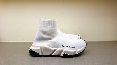 [全新真品代購] BALENCIAGA 白色編織材質 襪套鞋 / 休閒鞋 (SPEED)