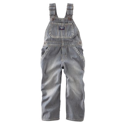 [[W&amp;R]] ((2-7歲)) Oshkosh 經典直條紋牛仔吊帶褲/ 長褲 4T 現貨