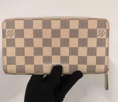 【日本二手】LV 路易威登 N60019 白色棋盤格 拉鍊長夾