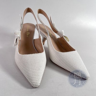 BRAND楓月 Christian Dior 迪奧 白色 貓跟鞋 高跟鞋 細跟款 女鞋 經典 #36