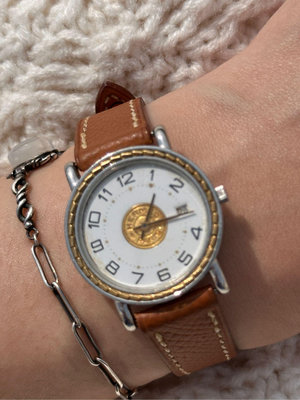 Hermes 棕色 咖啡色 稀有款式 錶帶 古董 古著 二手
