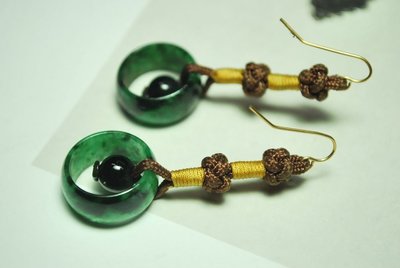 象泰泰 ❖ 天然黑曜石玉石 DIY串珠 耳環 二十年前的手作老件 T0690 賣場還有彌月禮純銀飾