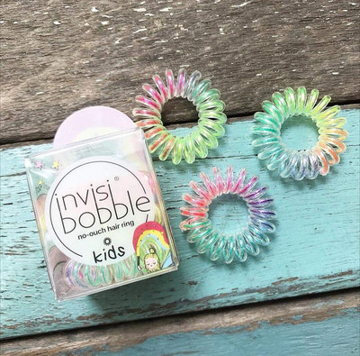 TiDi 德國進口 Invisibobble kids 彩虹電線髮圈 3入組