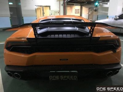 【耀天國際】Lamborghini LP610 D款 熱壓碳纖維卡夢尾翼