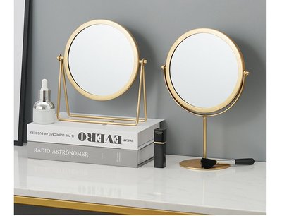 Boo zakka 生活雜貨 鏡子 金色 化妝鏡 桌鏡 梳妝鏡 ins 台灣出貨 IOT54L2