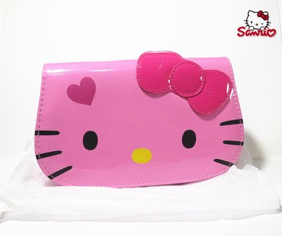 Sanrio正版授權 凱蒂貓Hello Kitty 造型手機斜背包 肩背包 隨身包 化妝包