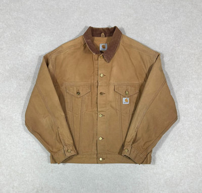 vintage carhartt BRN棕色主線夾克。