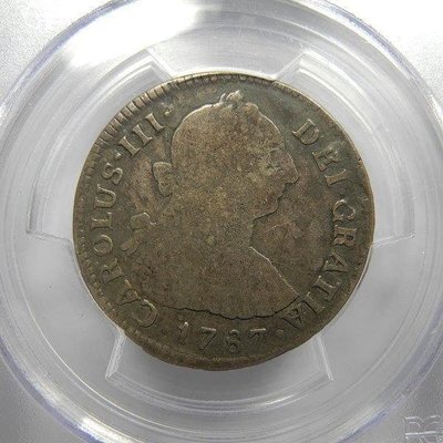 D684 西班牙 卡洛斯三世1787年 2R PCGS Genuine 銀幣