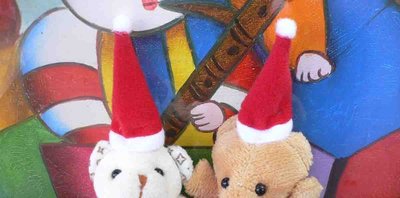 一包100個~DIY材料~4cm玩偶迷你聖誕帽~可製作聖誕節熊 聖誕玩偶.結婚禮小物二次進場送客禮囍糖袋聖誕節贈品