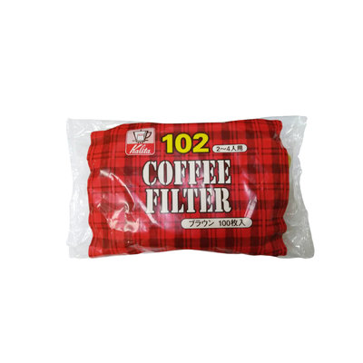 日本 Kalita 102 手沖咖啡 無漂白 扇形濾紙 梯形濾紙 咖啡濾紙 【2-4人份】 100枚/包-良鎂