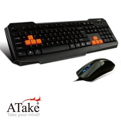 小白的生活工場*ATake 魅影金剛鍵鼠組 (AKM-5111)鍵盤USB+PS2 ~現貨
