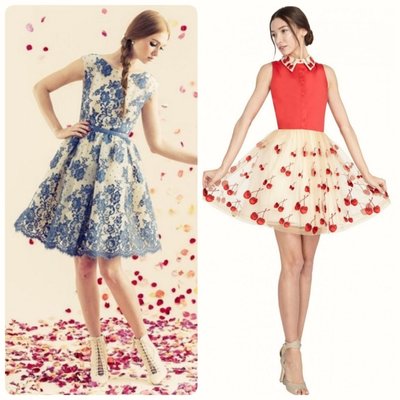 Alice + Olivia 明星款 櫻桃刺繡洋裝 喜宴禮服 連身裙