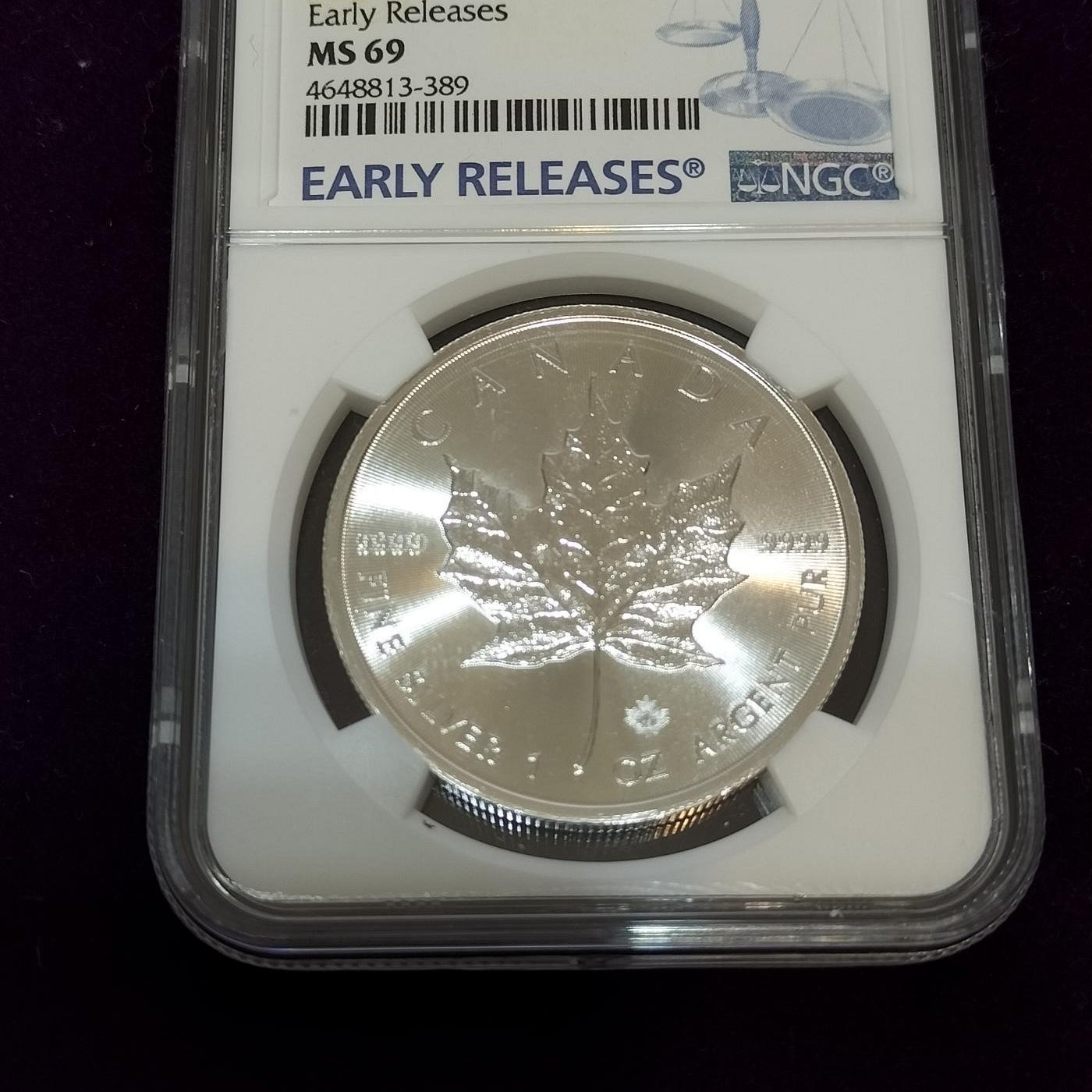 2018 加拿大楓葉1 oz 銀幣NGC MS69 Early Release | Yahoo奇摩拍賣