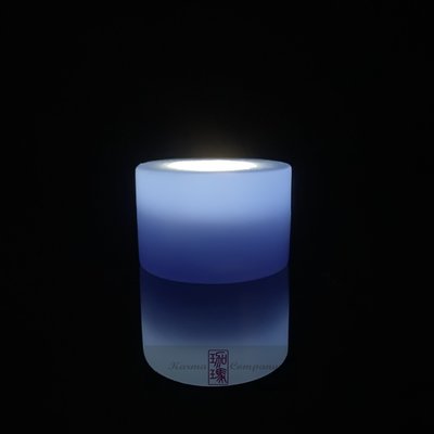 珈瑪-6小時LED蠟燭燈-小型*1粒(USB充電附電源線)-藍色LED純蠟蠟燭防水電子蠟燭燈 供佛燈充電式蠟燭 充電蠟燭