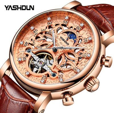 男士手錶 正品牌機械手錶男士全鏤空機械錶全自動防水夜光大氣時尚男錶