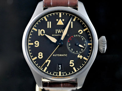 [好時計]IWC 萬國錶 IW501004 鈦金屬材質 七日鍊 大飛 大型飛行員系列 八年保固 46.2mm WS965