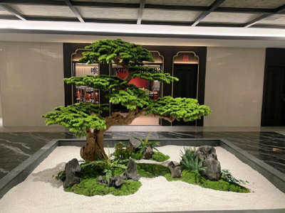 仿真綠植仿真松樹迎客松樹大型羅漢松美人松盆景擺件酒店展廳裝飾造景假樹仿真植物