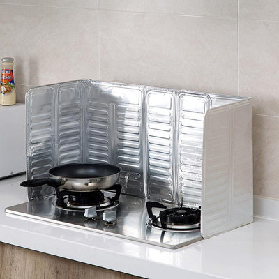居家家 防濺油擋板擋油板廚房煤氣灶隔熱用品 灶台炒菜鋁箔隔熱板
