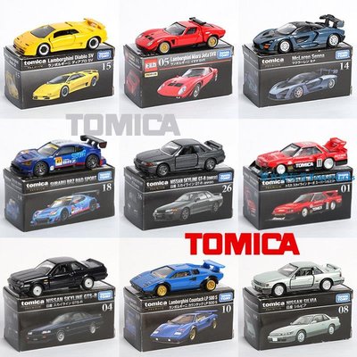 TOMY多美卡合金車模型TOMICA黑盒蘭博基尼GTR豐田AE86小汽車玩具