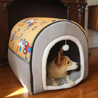 狗窩冬季保暖屋可拆洗四季通用貓房子狗屋寵物睡覺用品大型犬狗床