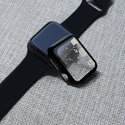 Apple Watch 5蘋果手錶9H全包玻璃保護殼 iwatch Series1/2/3/4代鋼化膜42mm/44mm