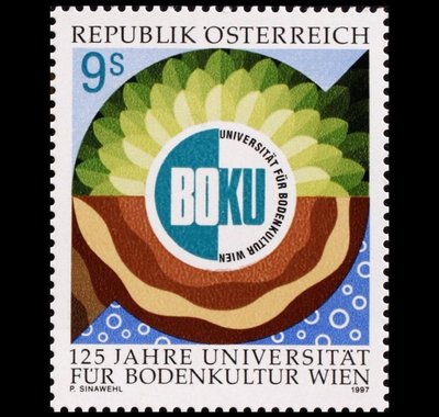 奧地利郵票---1997年---土地大學--- 1 全---F479---集錦專題