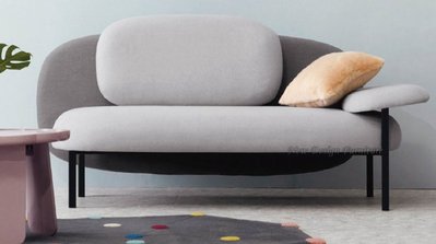 【N D Furniture】台南在地家具-設計款造型雙人布沙發GH