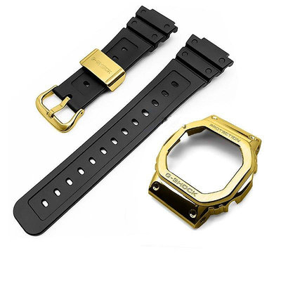 矽膠錶帶+卡西歐 G-Shock DW5600 /GWM-5610 /GW-5000 不銹鋼錶殼橡膠錶帶錶帶-台北之家