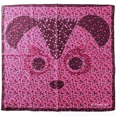 COACH 熊貓印花圍巾/披巾/方巾