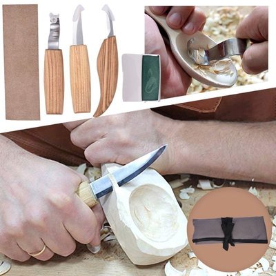6件/套不銹鋼雕刻刀 削木刀 刮木刀 勺子刀 木工雕刻套 促銷