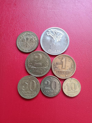 【二手】 巴西1922年、1972年紀念幣，40～50年代地圖幣，2～930 錢幣 硬幣 紀念幣【明月軒】