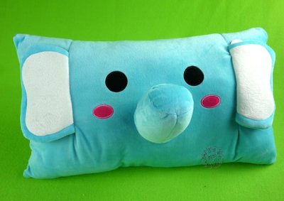 【寶貝童玩天地】【DO0856-2】19吋 動物長型枕頭 長抱枕 - 藍色大象*DO01
