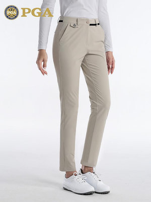 美國PGA 高爾夫褲子女士長褲彈力面料春季修身顯瘦時尚運動服裝
